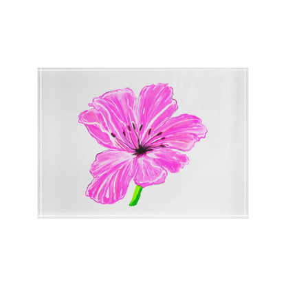 Dancing Tulips Acrylic Art Block Lilac Pink