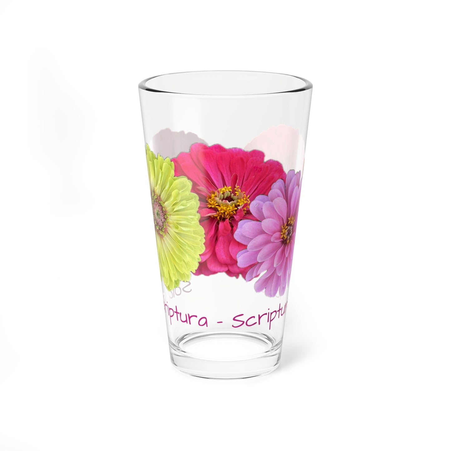 Zinnia Pint Glass Sola Scriptura - Scripture Alone