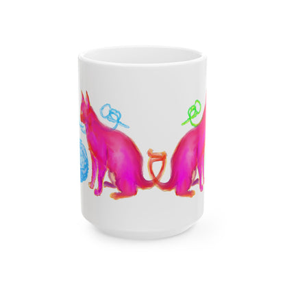 Mugs Ceramic  (11oz, 15oz) Whiskered Whimsy