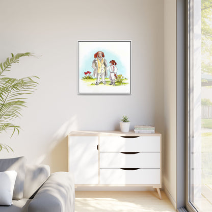 Dogi Fun Matte Canvas Framed