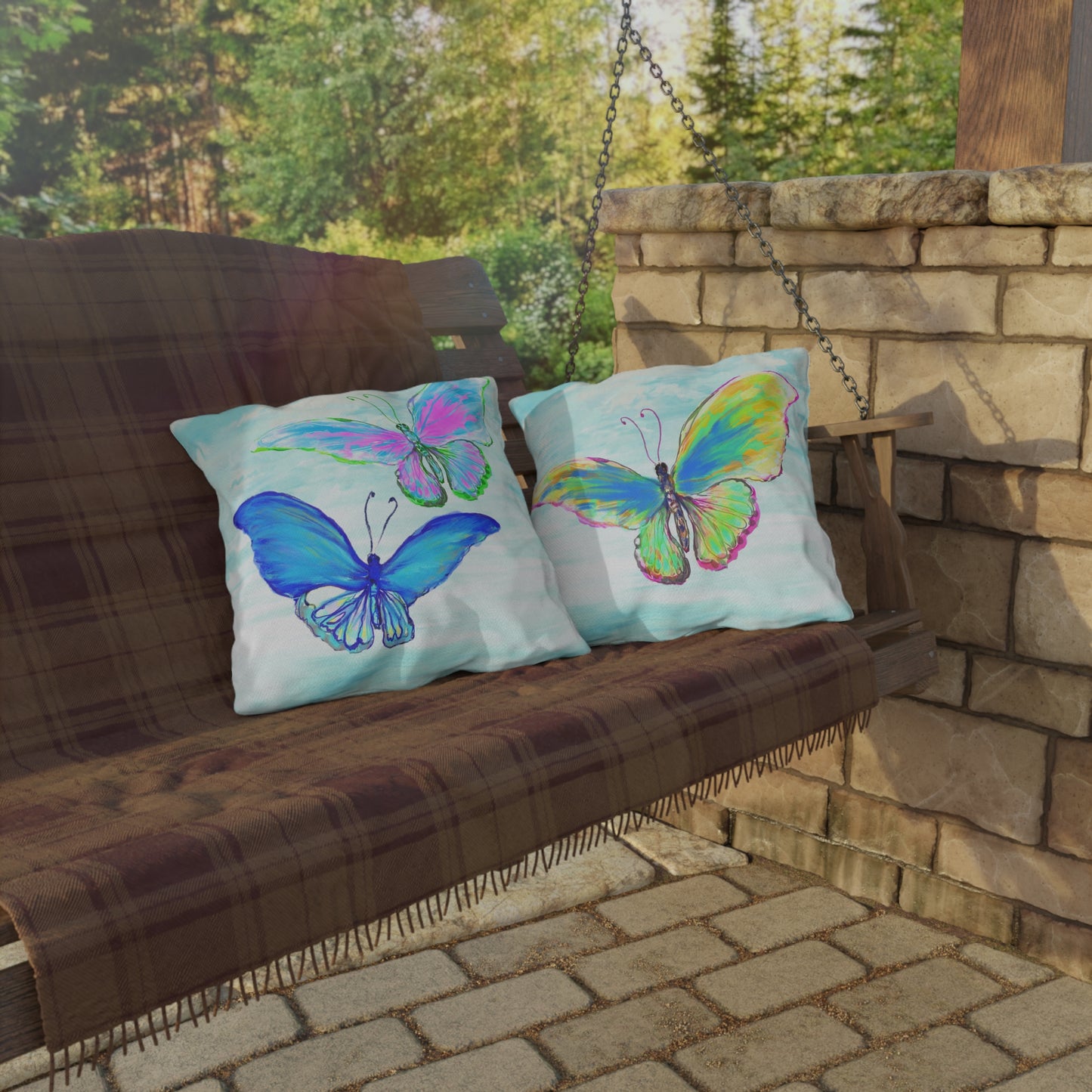 Outdoor Pillows Butterfly Flutter