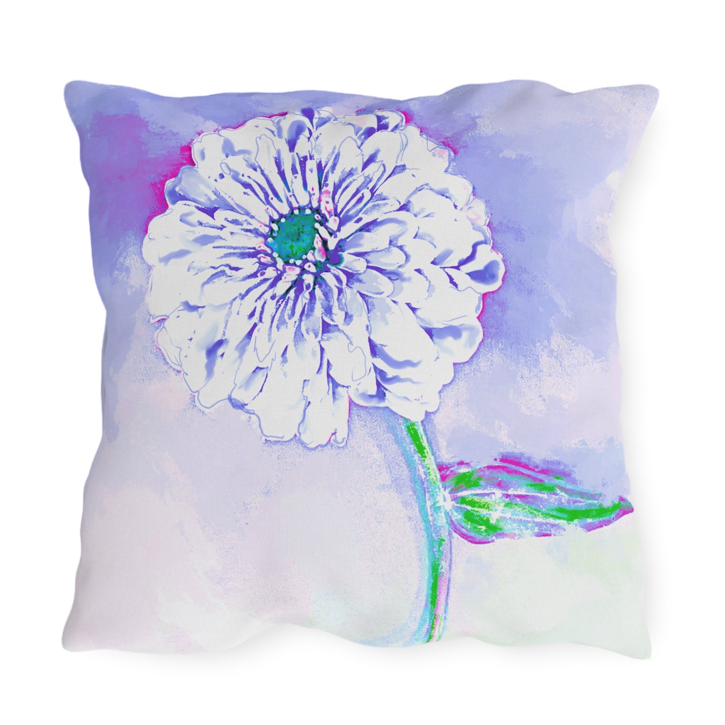 Outdoor Pillows Abstract Zinnia Color Story Lavender