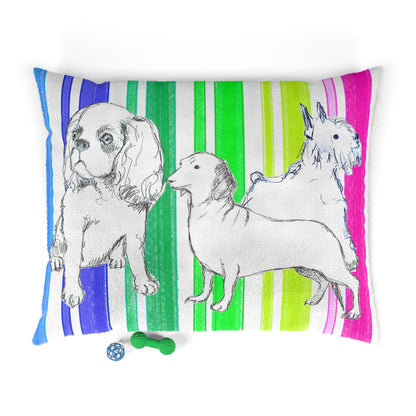 Dogi Butterfly Flutter Dog Bed Stripe Multi color
