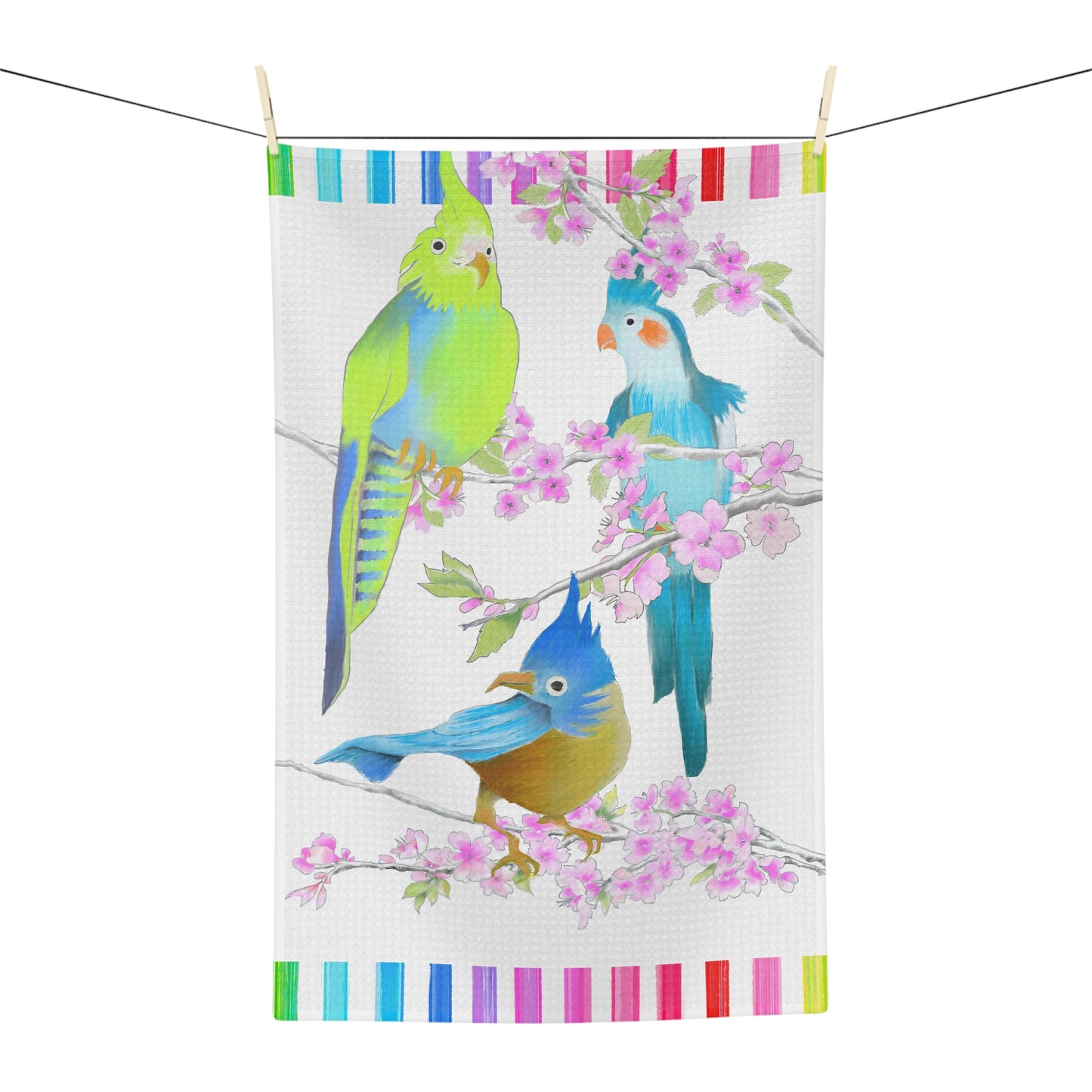 Jolly Birds Microfiber Tea Towel