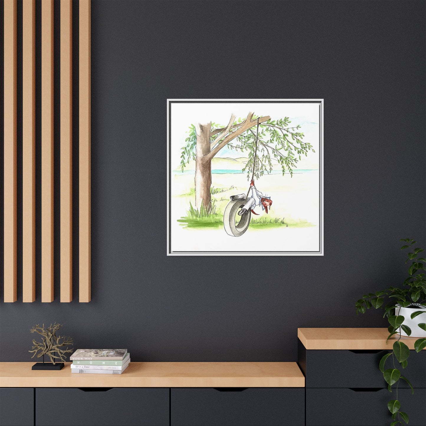 Dogi Fun Matte Canvas Framed