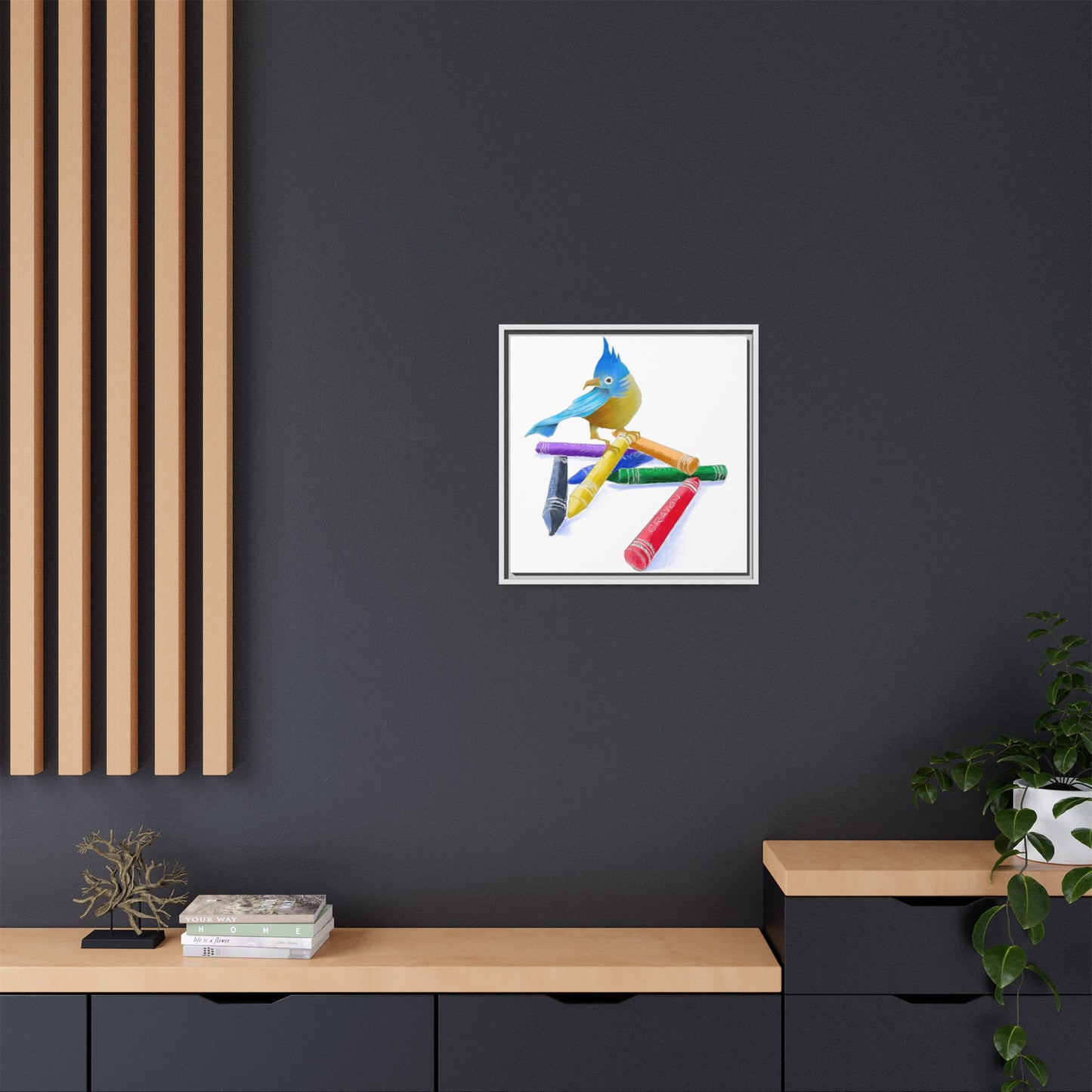 Jolly Birds Matte Canvas Framed