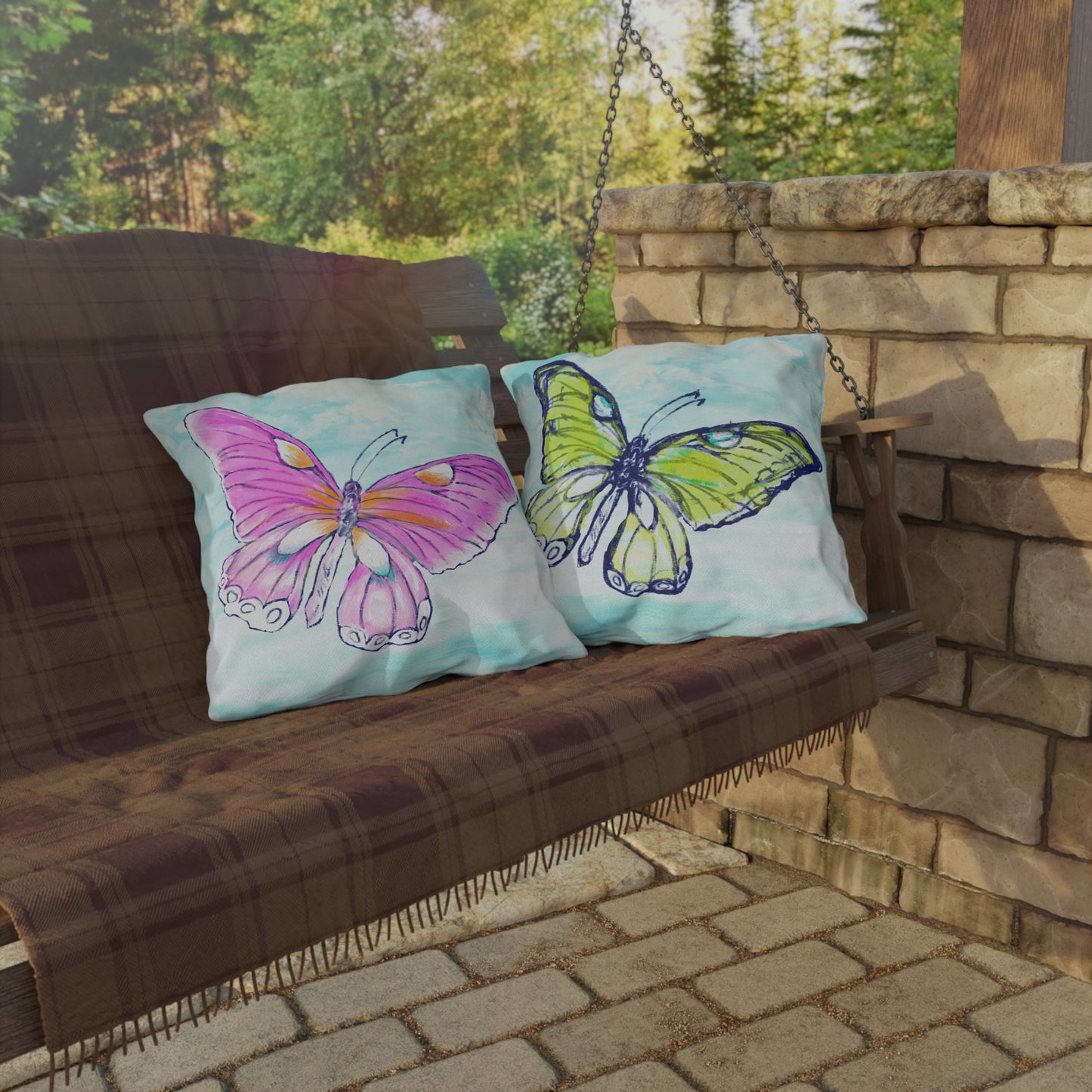 Outdoor Pillows Butterfly Flutter