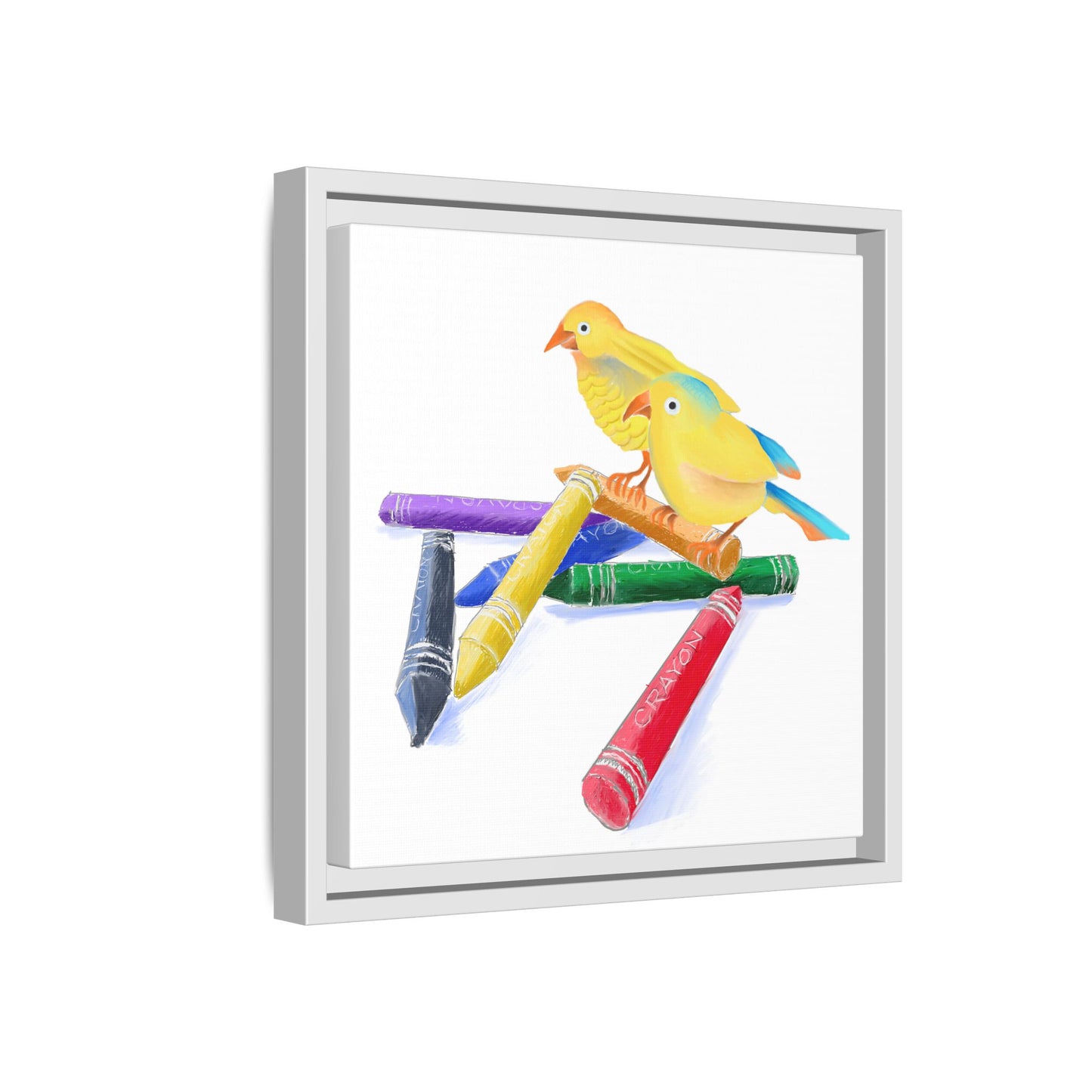Jolly Birds Matte Canvas Framed