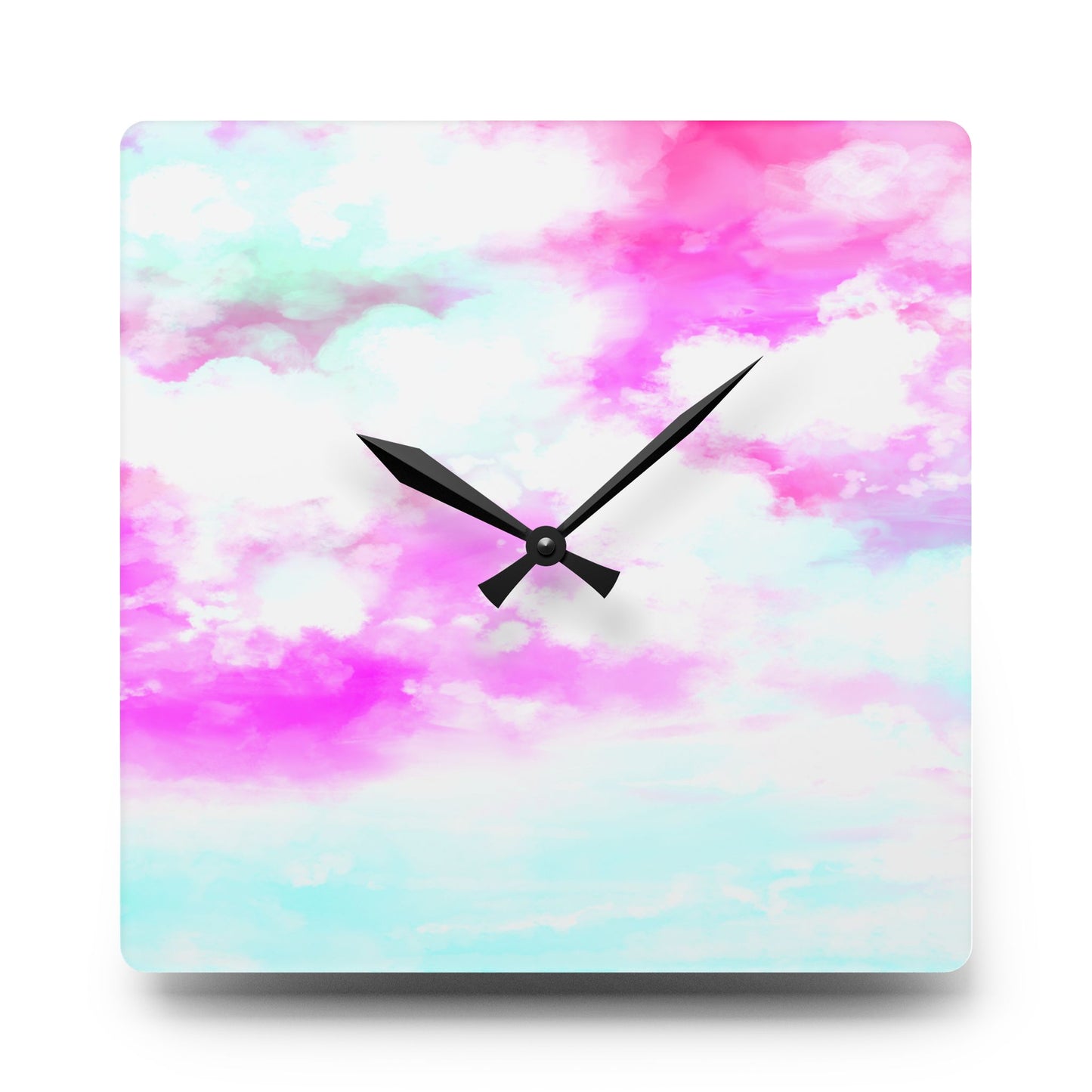 Joyful Landscapes  Wall Clock, Raspberry  Skies