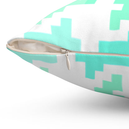 Hounds Tooth Fun Pillow Green/Aqua