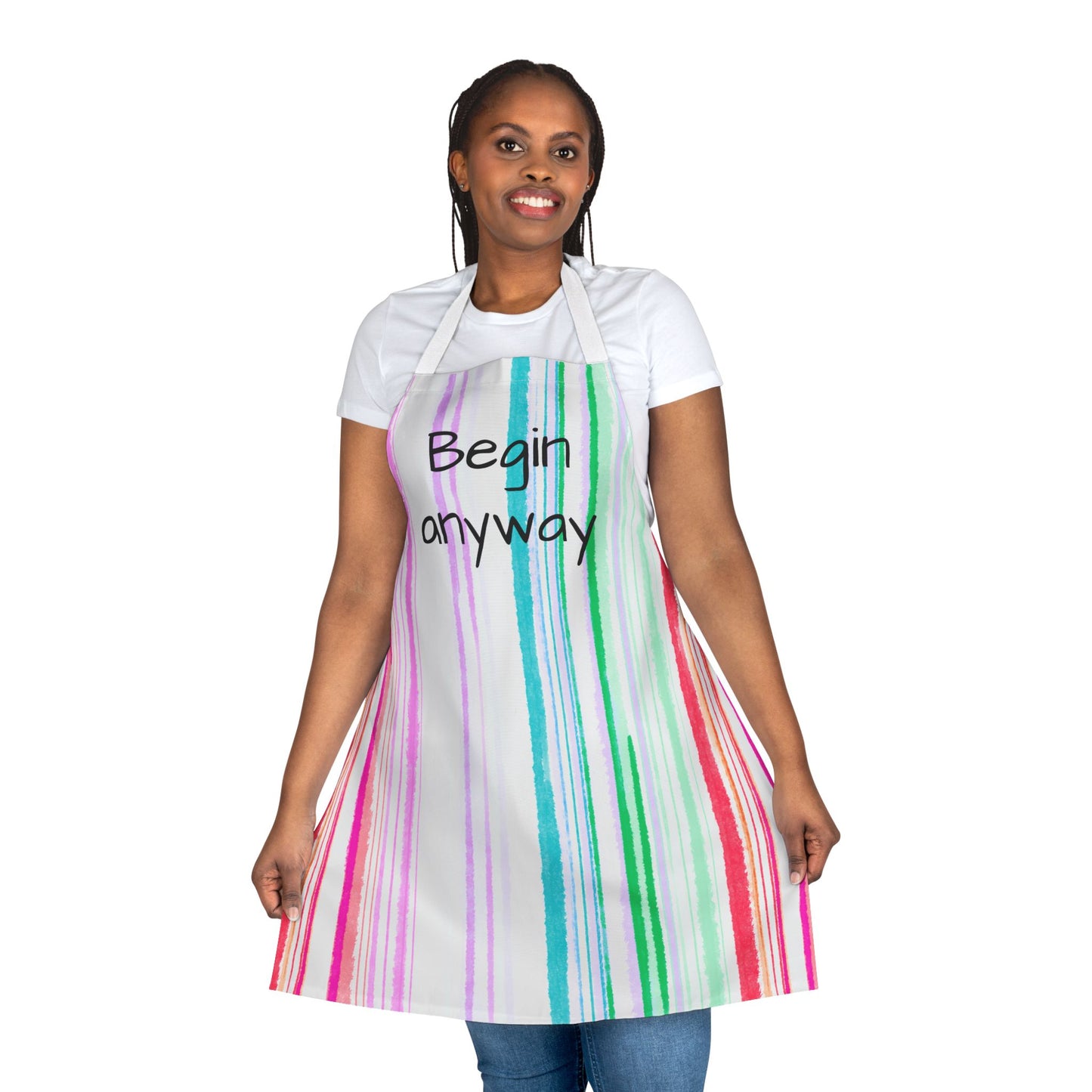 Watercolor Stripes Apron  Begin Away