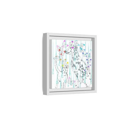 Butterfly Chroma Rain and Shine Matte Canvas, Framed (White)