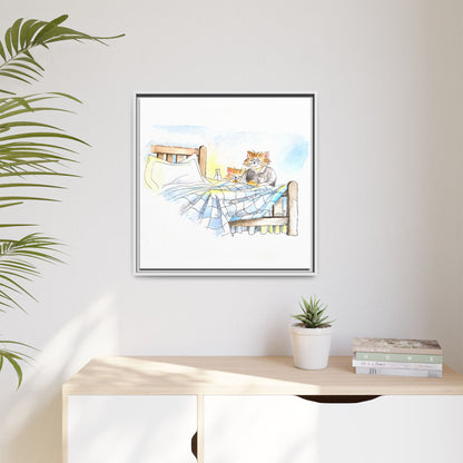 Kitty Fun Matte Canvas Framed