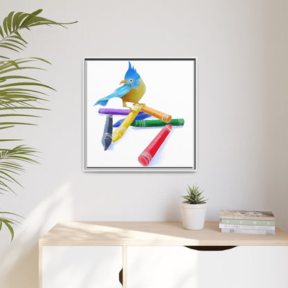 Jolly Birds Matte Canvas Framed