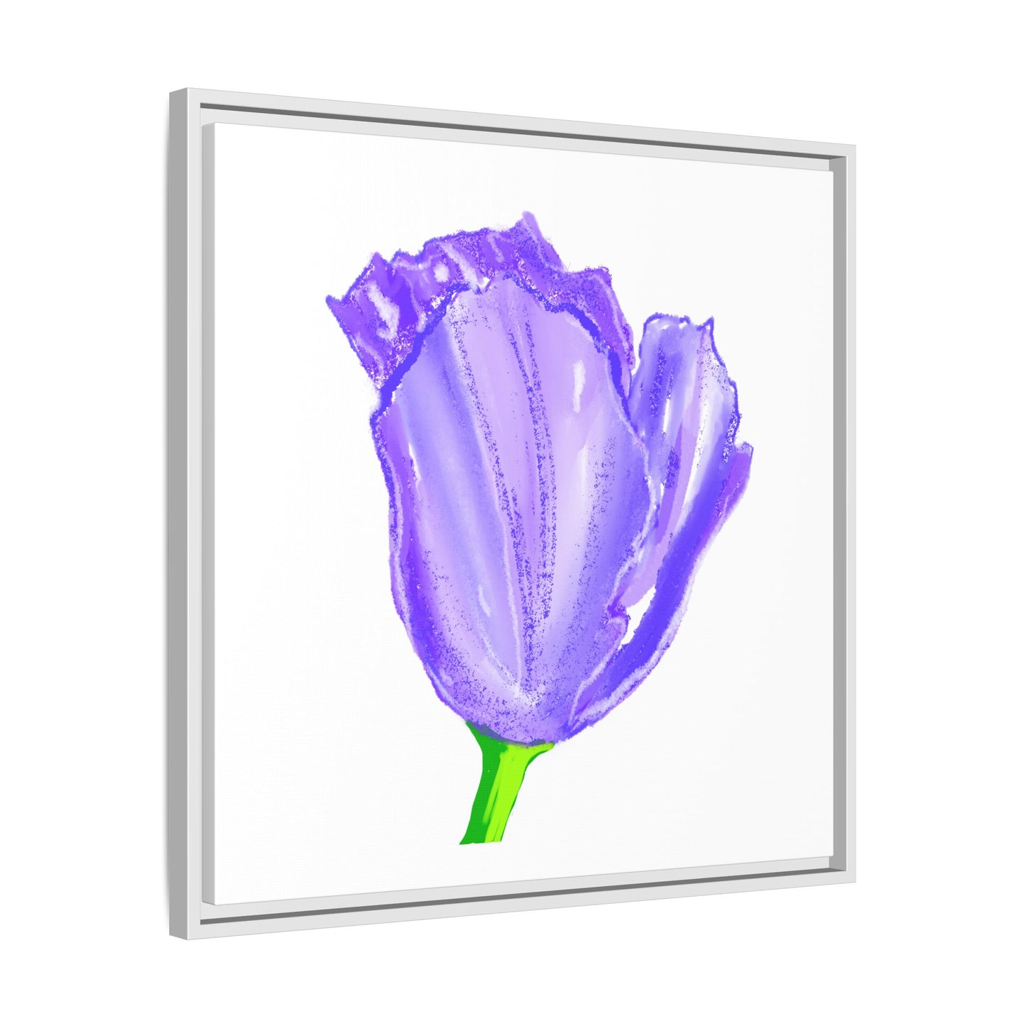 Dancing Tulips Matte Canvas, Framed (Multi-color) Purple
