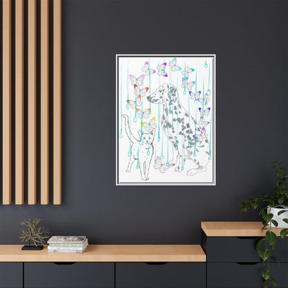 Butterfly Chroma Rain and Shine Matte Canvas, Framed (White)