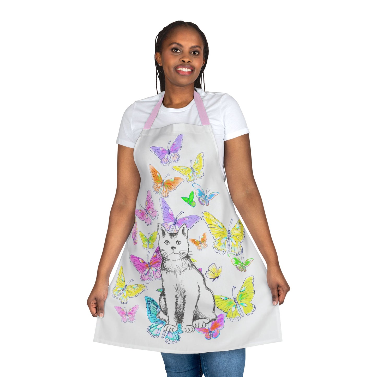 Kitty Flutter Apron, 4-Color Straps