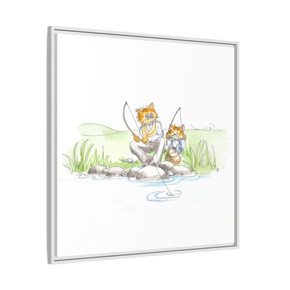 Kitty Fun Matte Canvas Framed