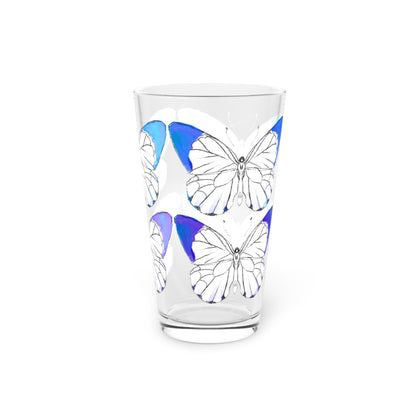 Chroma Pint Glass, 16oz Aqua Blue Periwnkle
