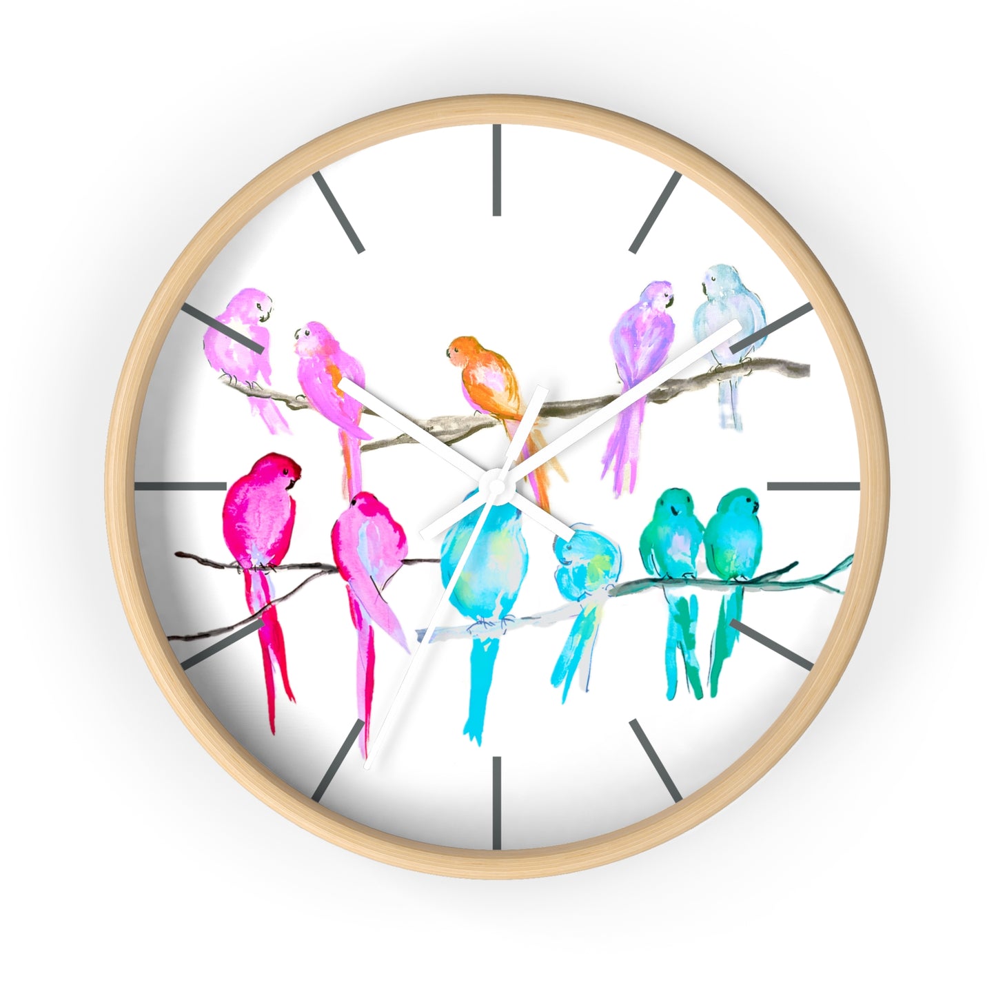 Jolly Birds Wall Clock, Multi-Color