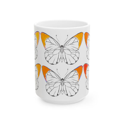 Chroma Ceramic Mug, (11oz, 15oz) Orange