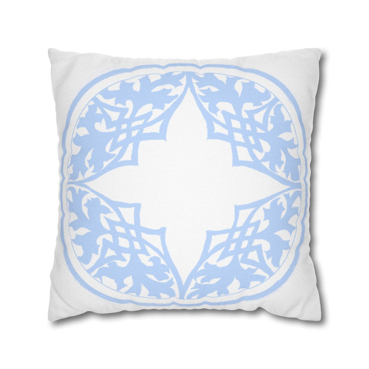 Blue and White Porcelain Square Pillowcase