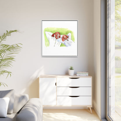 Dogi Fun Matte Canvas Framed