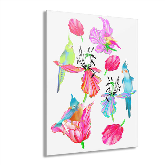 Dancing Tulips Acrylic Prints (French Cleat Hanging)