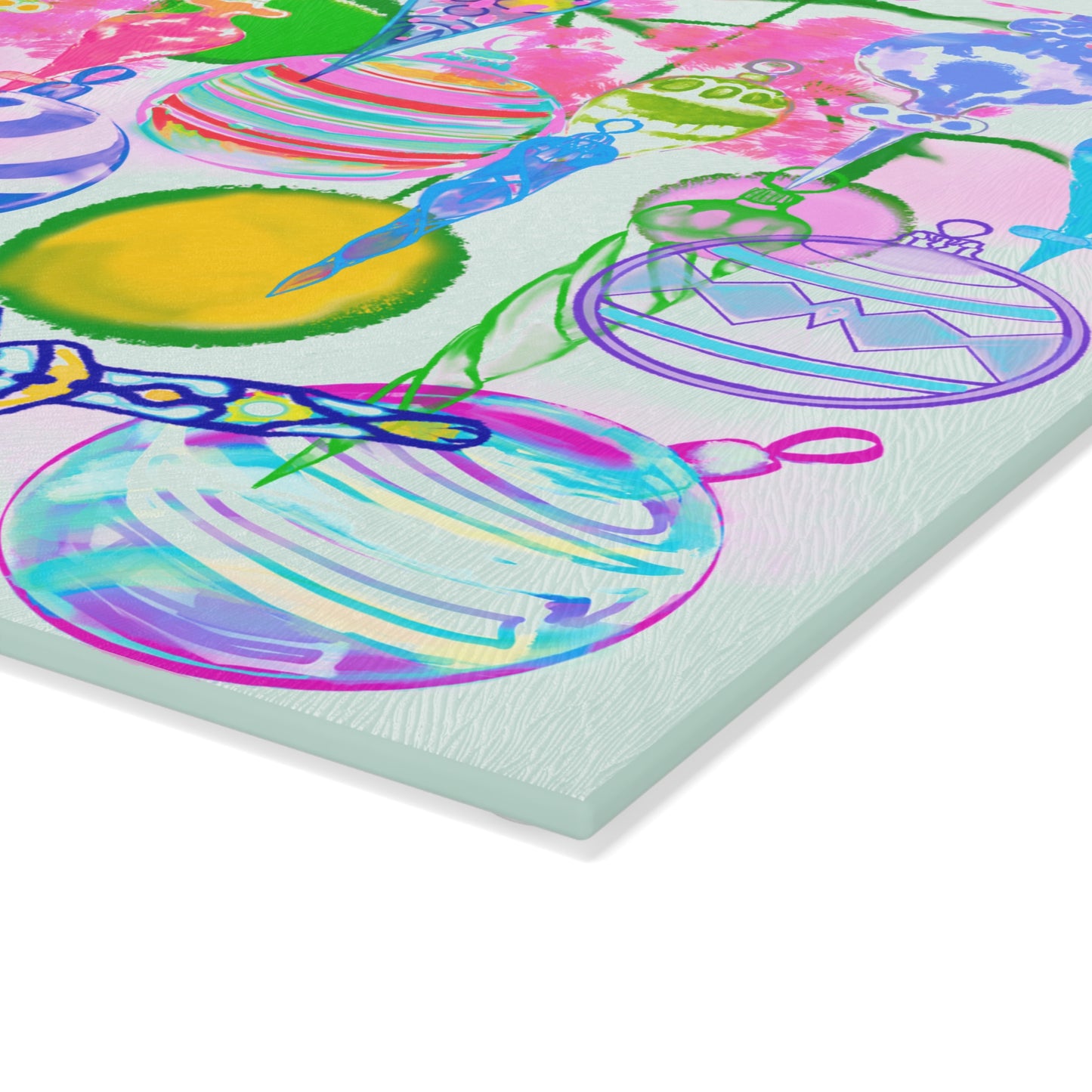 Glass Cutting Board Christmas Celebration