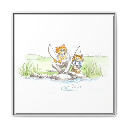 Kitty Fun Matte Canvas Framed