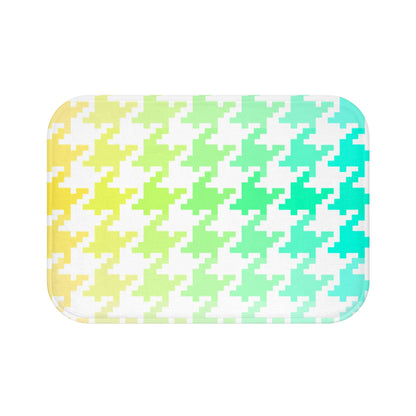Bath Mats  Houndstooth Fun yellow/green