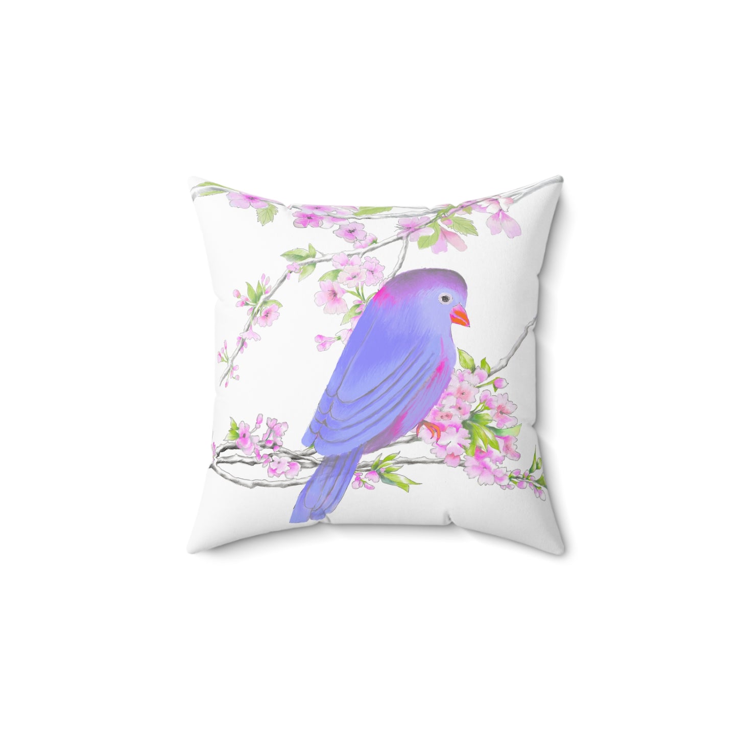 Jolly Birds Spun Polyester Square Pillow