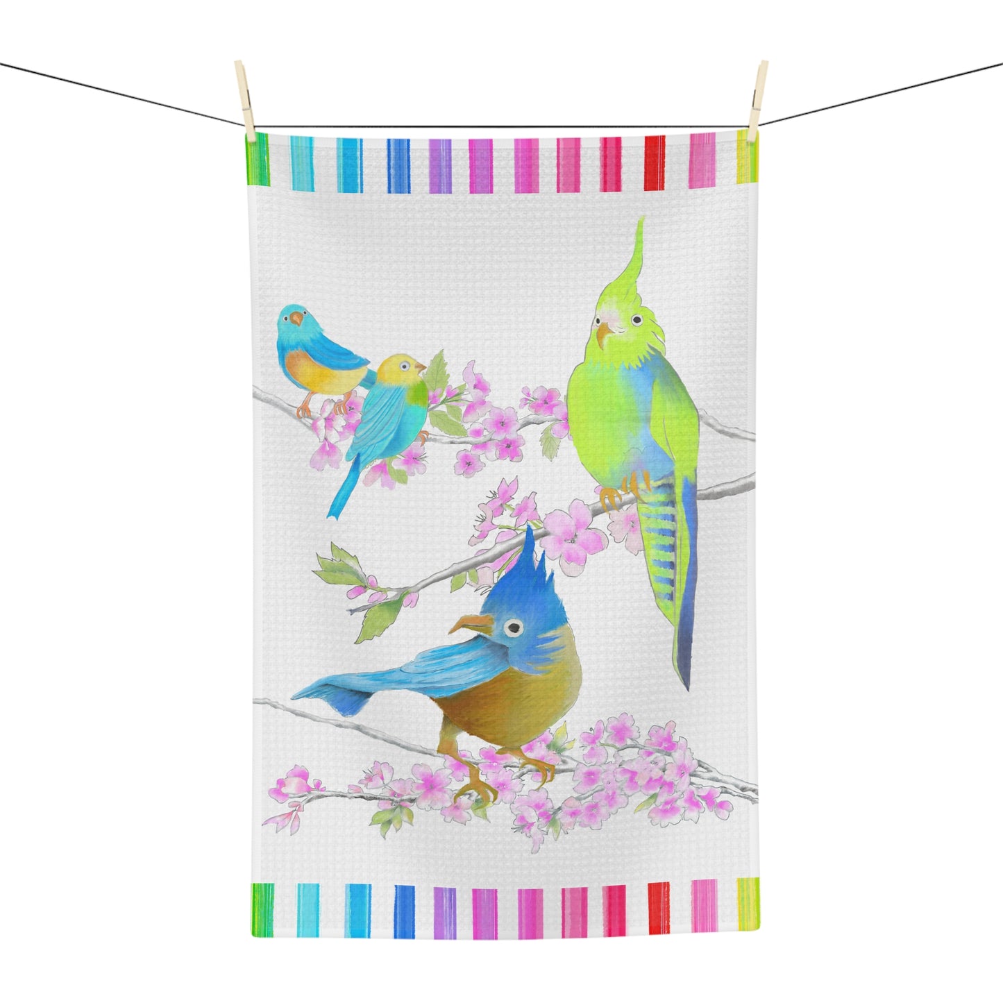 Jolly Birds Microfiber Tea Towel