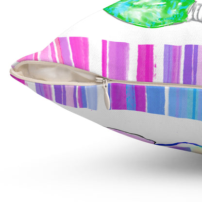 Pillows Christmas Watercolor Ornaments & Stripes