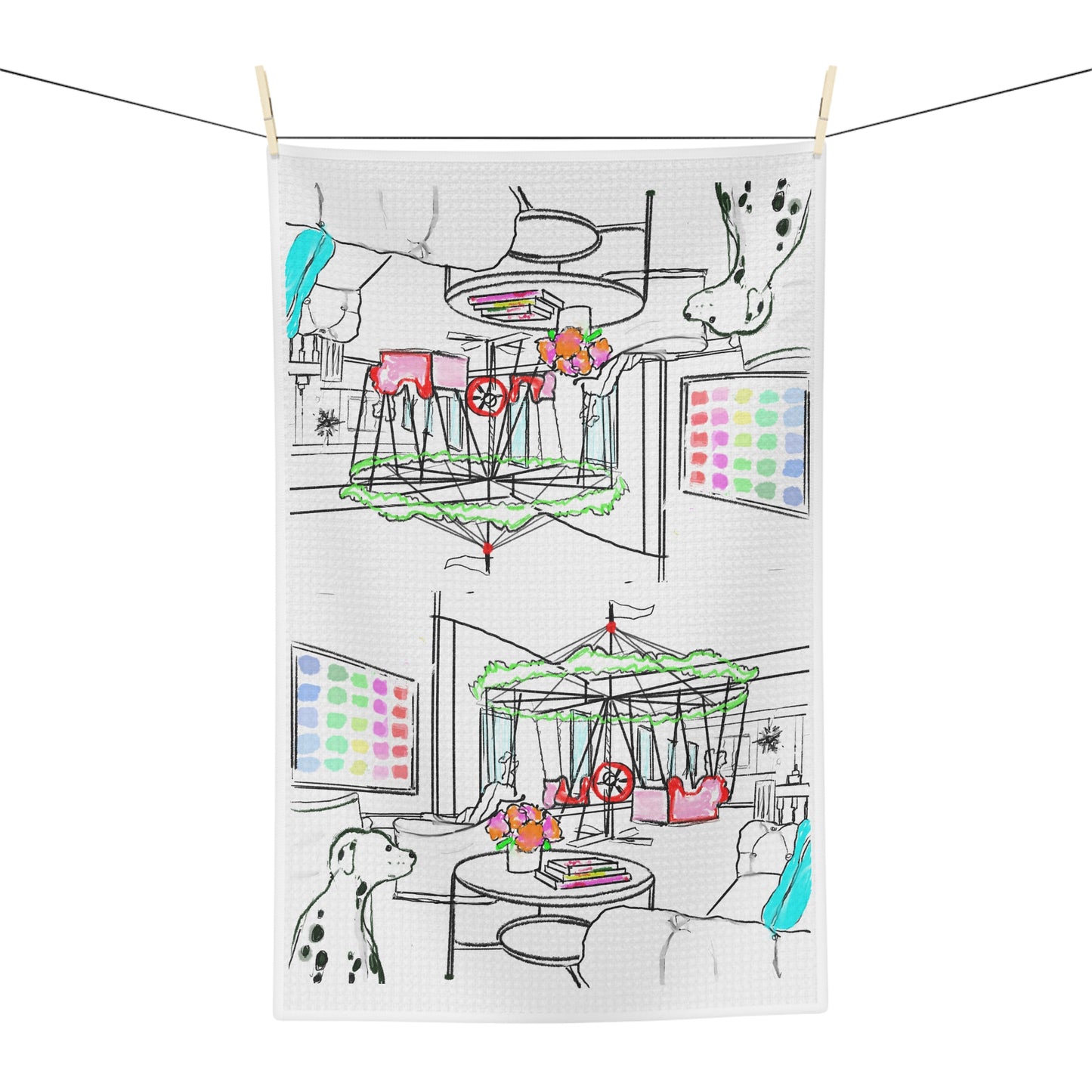 Dish Towels Microfiber Interior Illustration