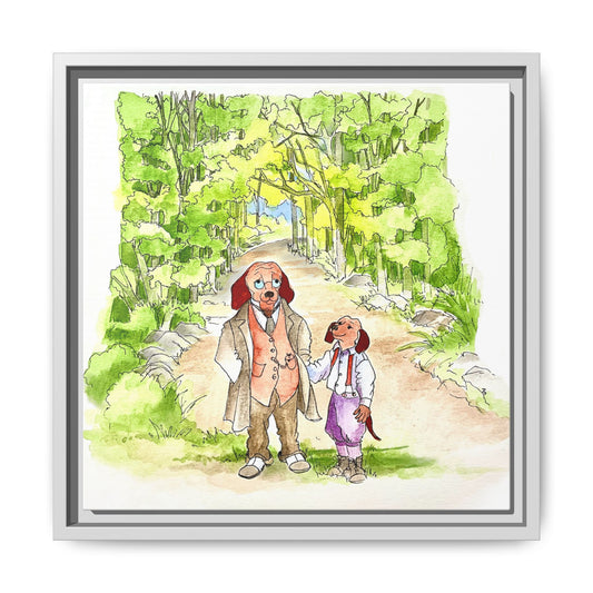 Dogi Fun Matte Canvas Framed