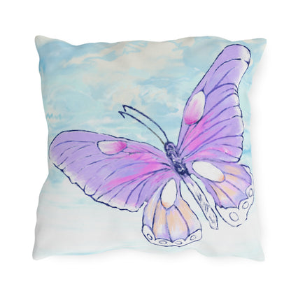 Outdoor Pillows Butterfly Orange & Lavender