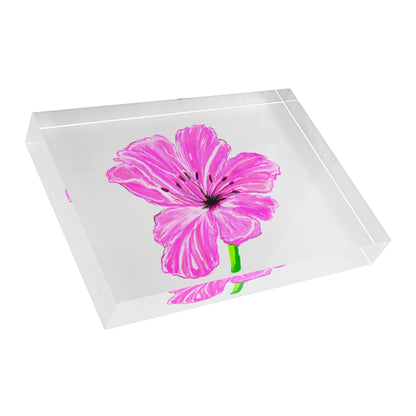Dancing Tulips Acrylic Art Block Lilac Pink