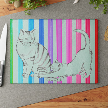 Glass Cutting Boards Kitty Fun