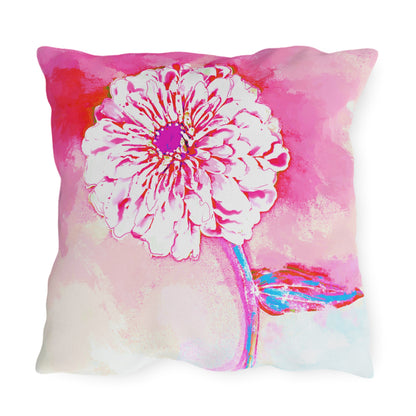 Outdoor Pillows Abstract Zinnia Color Story Pink