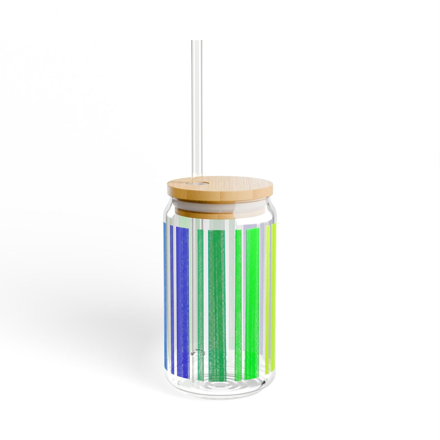 Butterfly Flutterstripe Sipper Glass, 16oz