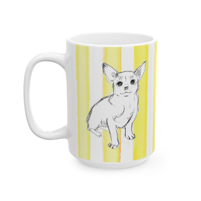 Dogi Fun Mug with Yellow Stripes