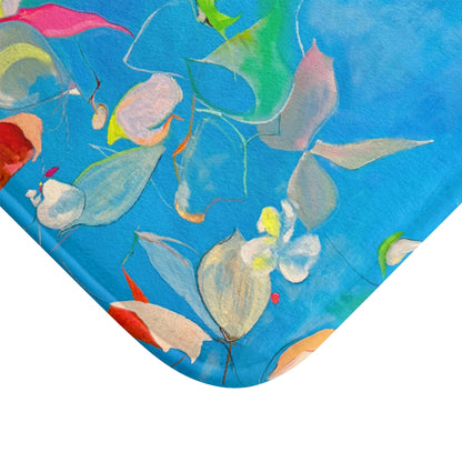 Bath Mats Abstract Dance Leaves