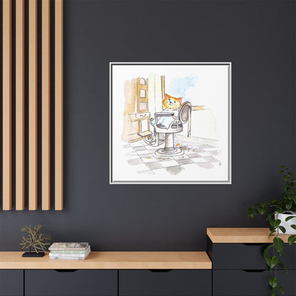 Kitty Fun Matte Canvas Framed