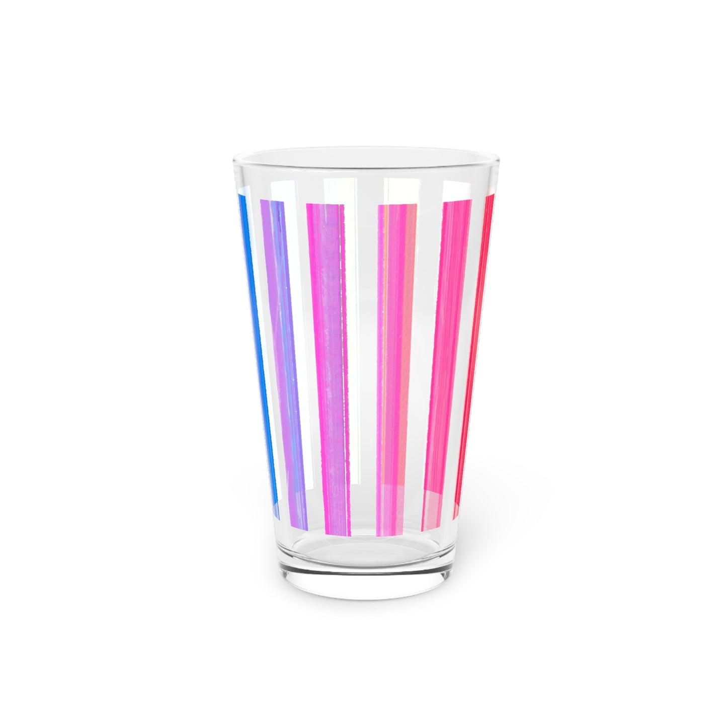 Watercolor Stripes Pint Glass, 16oz