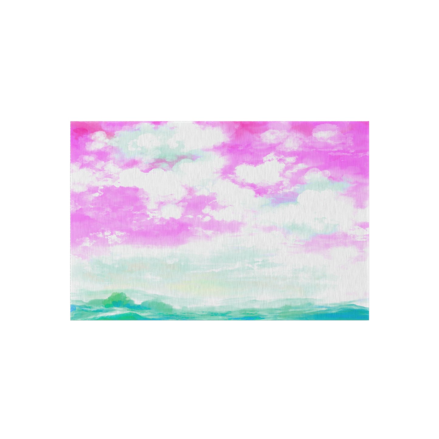 Joyful Landscapes Indoor/Outdoor Rug, Pink, Non-Slip
