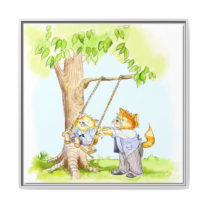 Kitty Fun Matte Canvas Framed