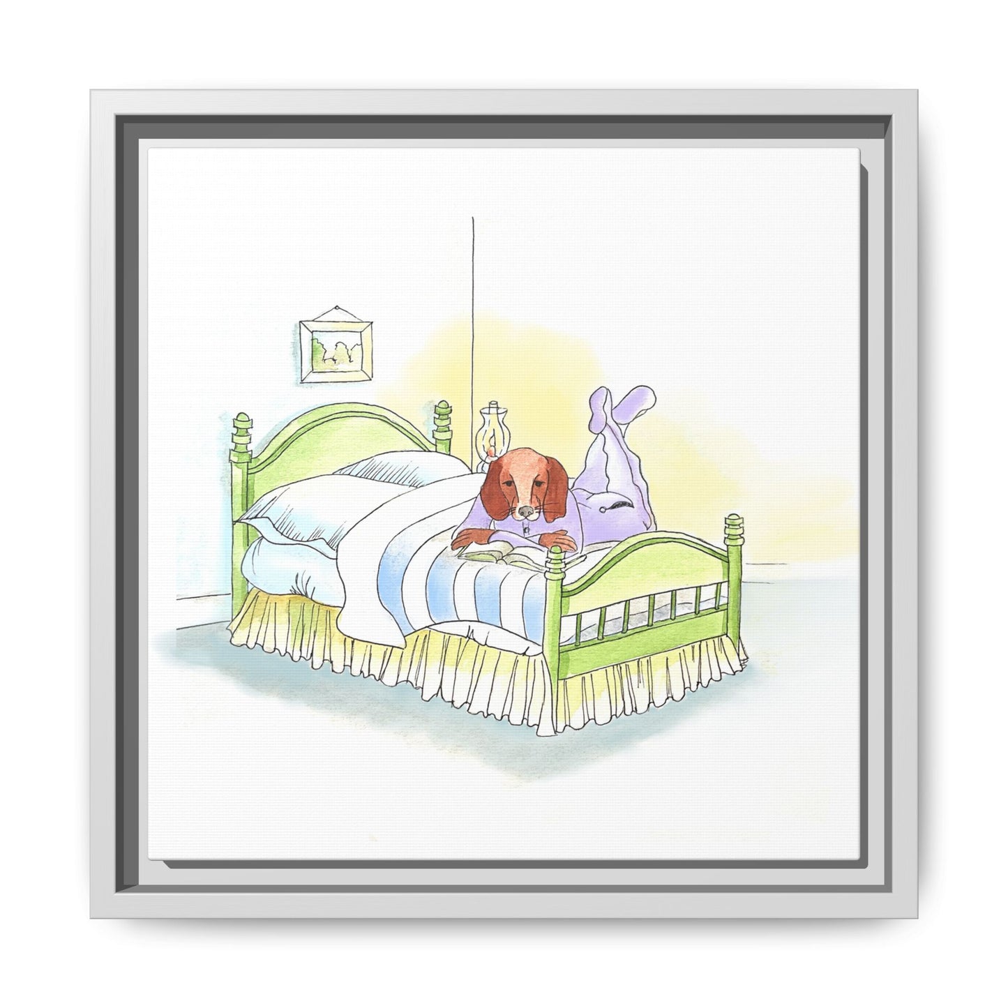Dogi Fun Matte Canvas Framed