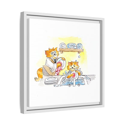 Kitty Fun Matte Canvas Framed