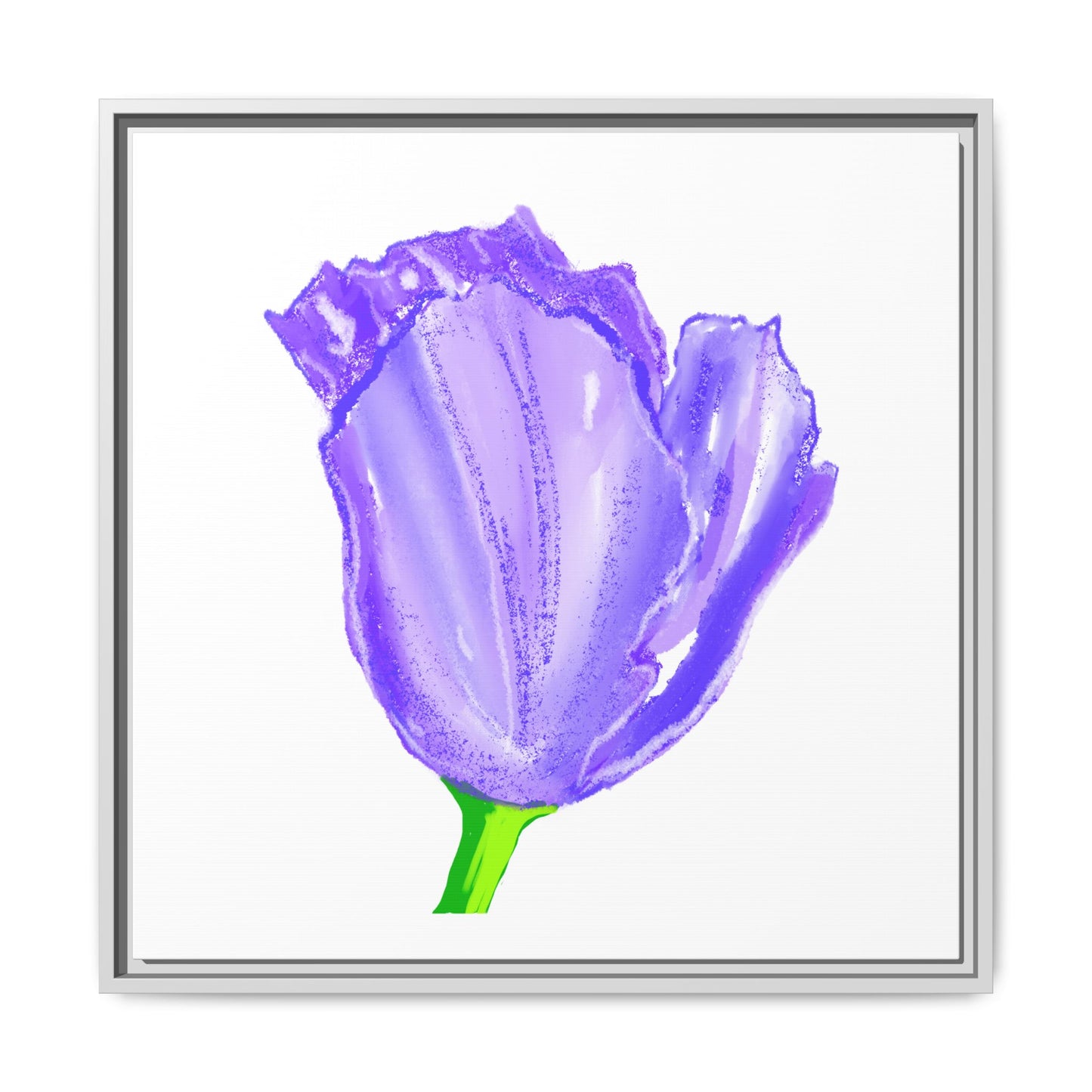 Dancing Tulips Matte Canvas, Framed (Multi-color) Purple